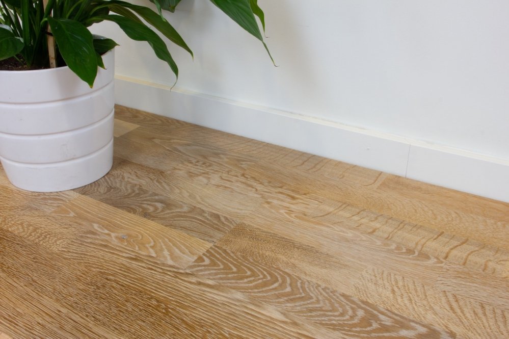 Eiken houten vloer - Plank ger wit